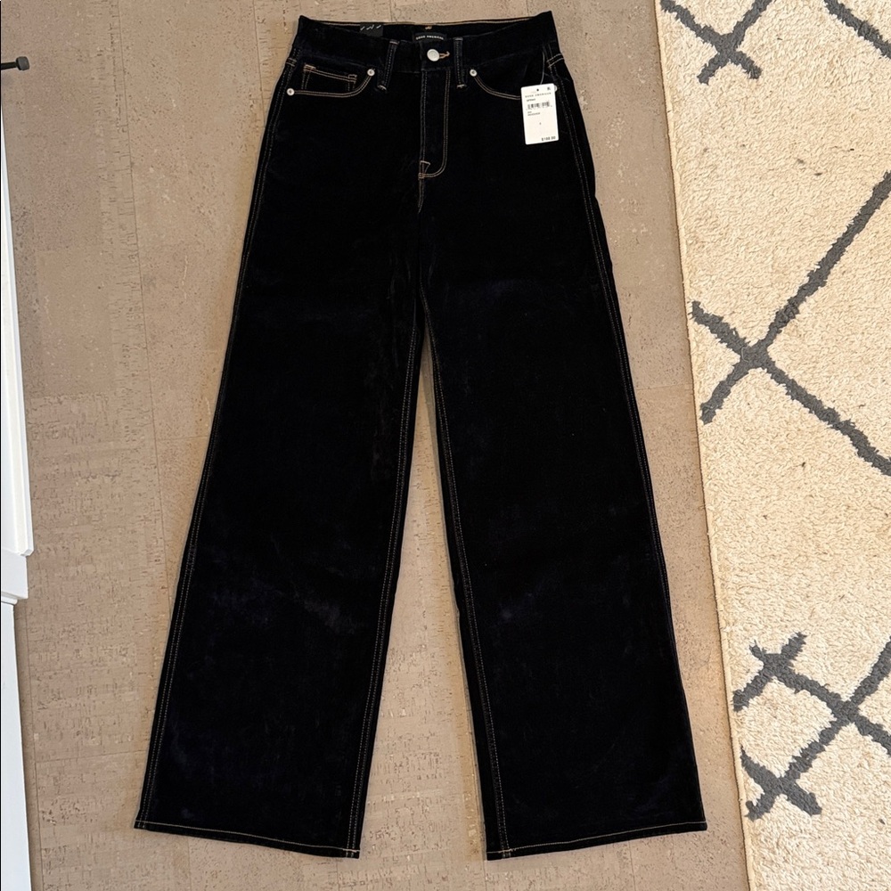 Good American Black Wide Leg Flare Jeans